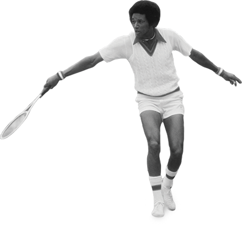 Ashe Playing Tennis (800x750), Png Download