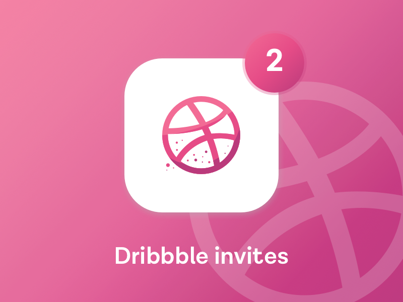 2 Dribbble Invites Debut Social Invite Dribbble (800x600), Png Download