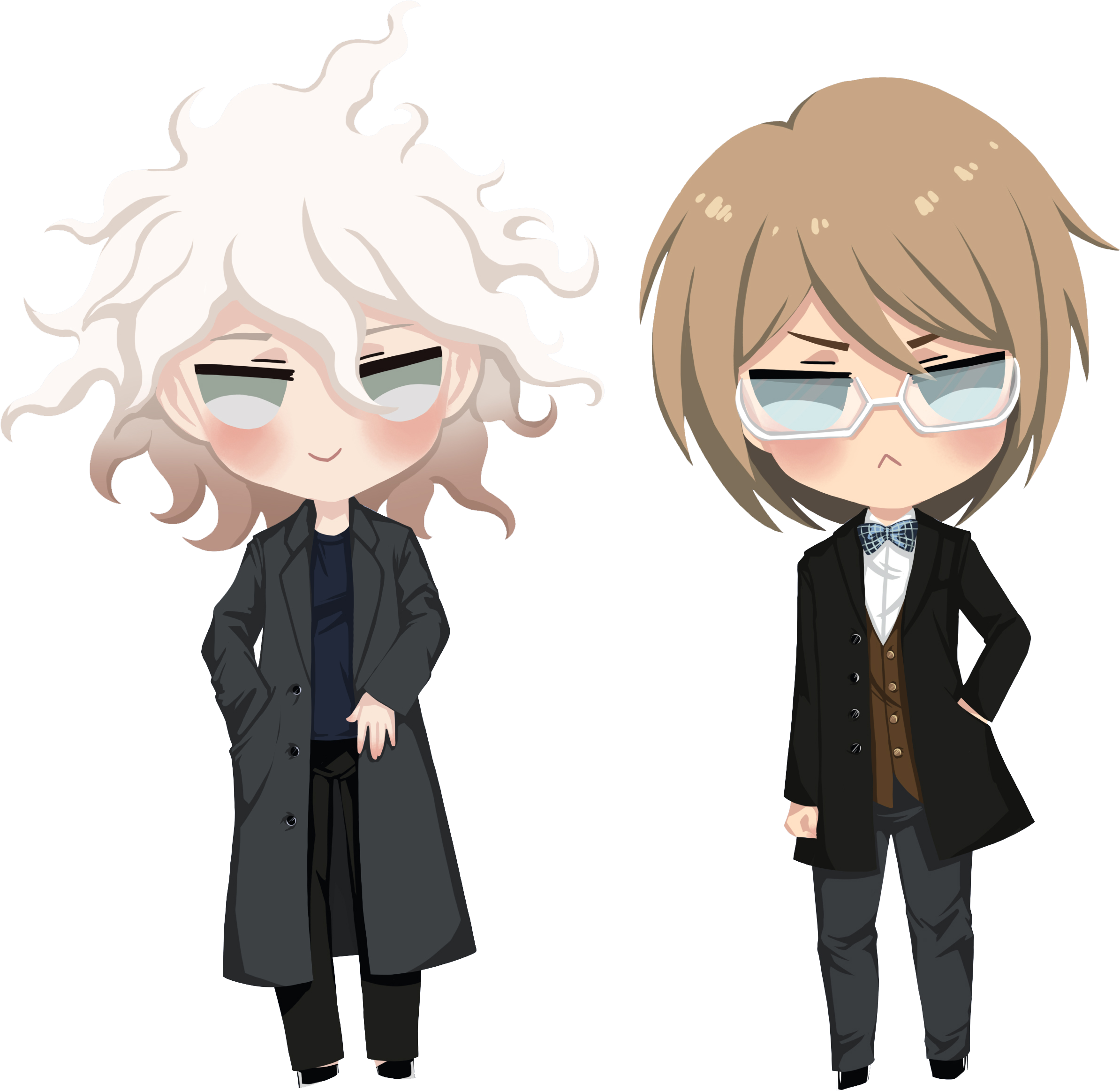 Nagito Komaeda And Byakuya Togami Hajime Hinate And (2860x2480), Png Download