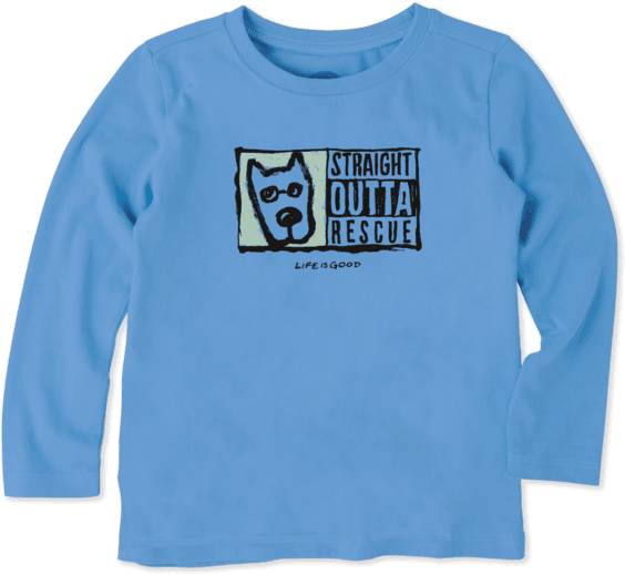 Toddler Straight Outta Rescue Long Sleeve Crusher Tee (570x570), Png Download