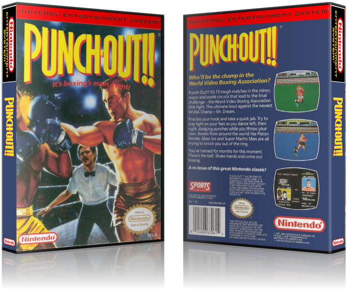 Nes Punch Out Retail Game Cover To Fit A Ugc Style (900x650), Png Download