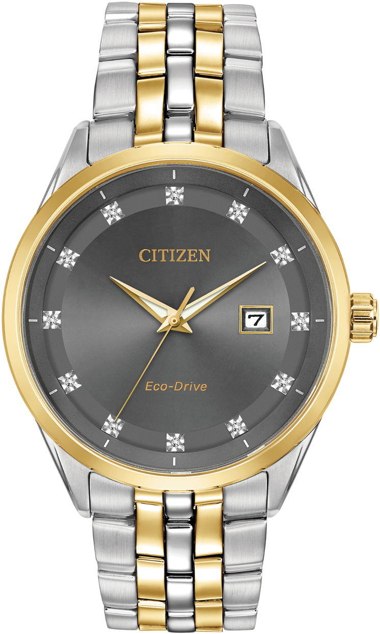 Two Tone Stainless Steel Case And Bracelet With Charcoal (783x1280), Png Download