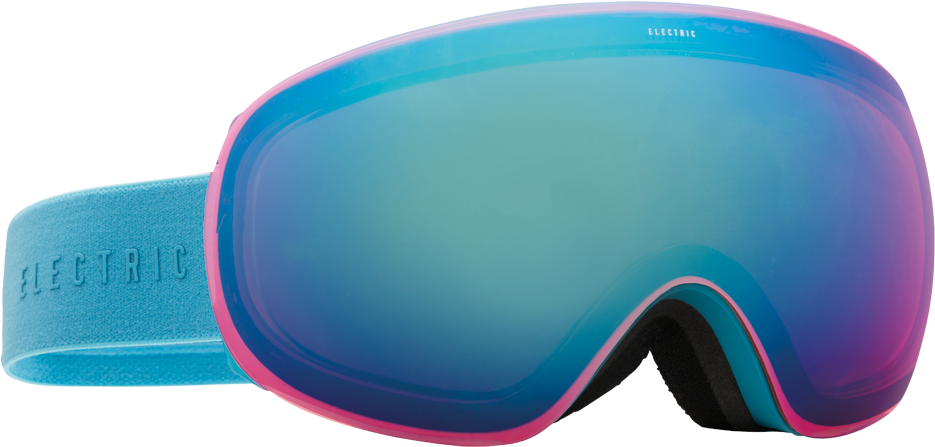 5 Snow Goggle Light Blue W/ Rose/blue Chrome (1000x600), Png Download