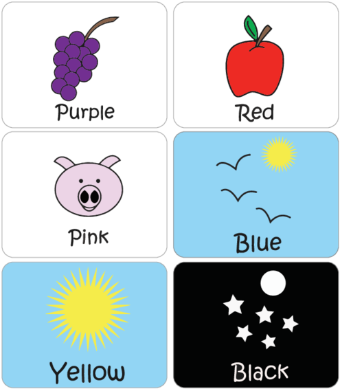Learning Colors Flashcards (500x647), Png Download
