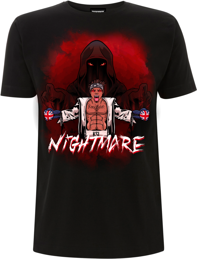 Ksi Nightmare Fight T-shirt (900x1044), Png Download