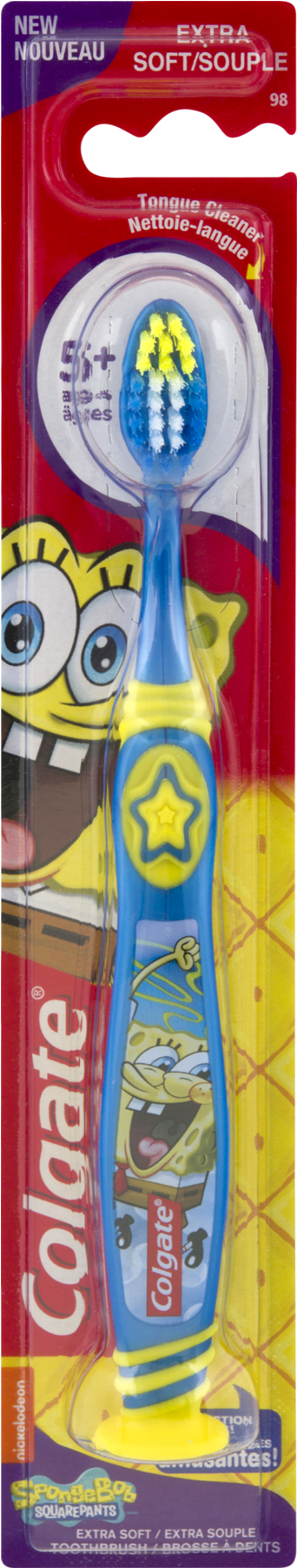 Colgate Toothbrush Spongebob Squarepants Extra Soft, (1800x1800), Png Download