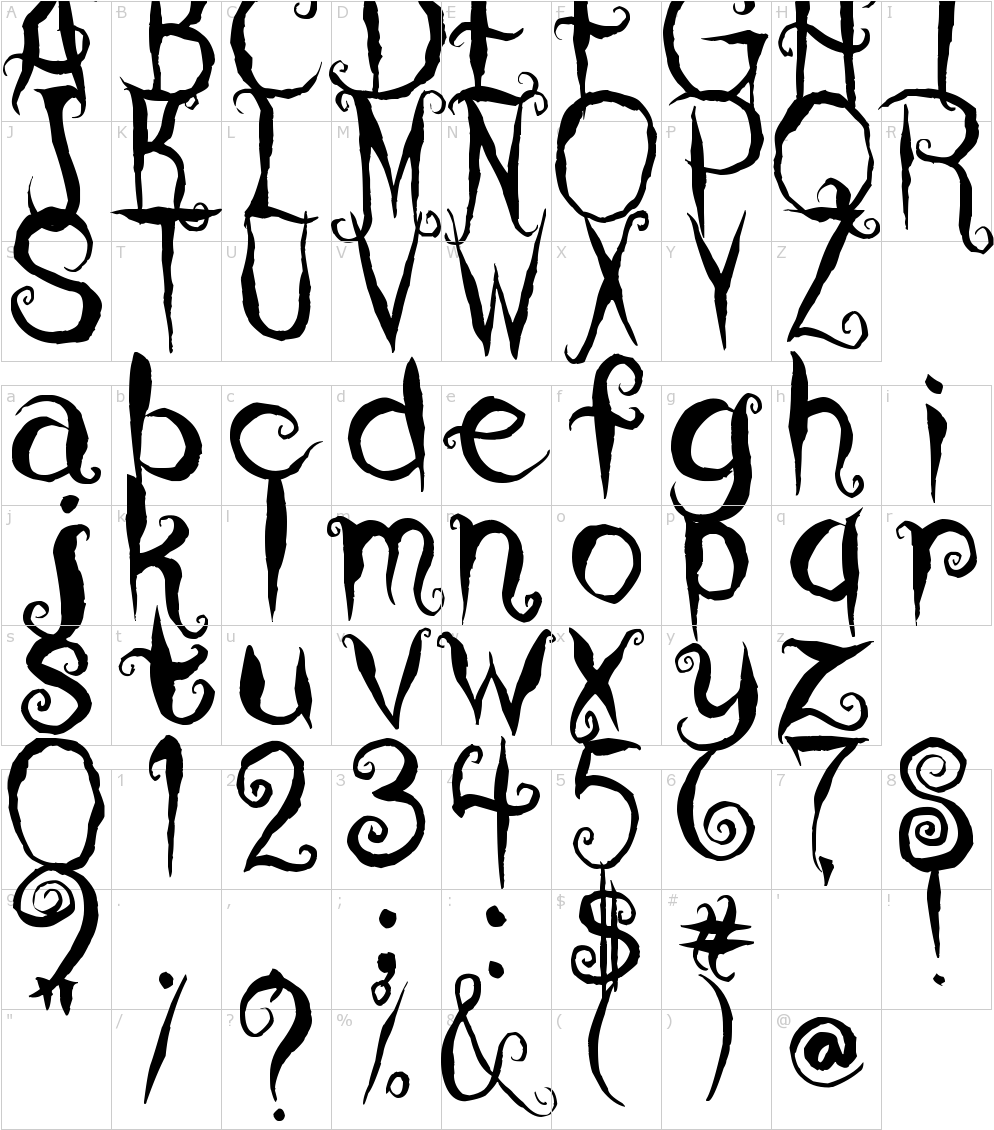 Font Characters - Characters - Coraline (1000x1150), Png Download