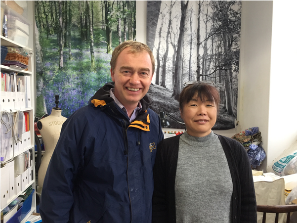 Tim With Tomoko Alderson Who Runs Forest Fabric, Based (600x600), Png Download
