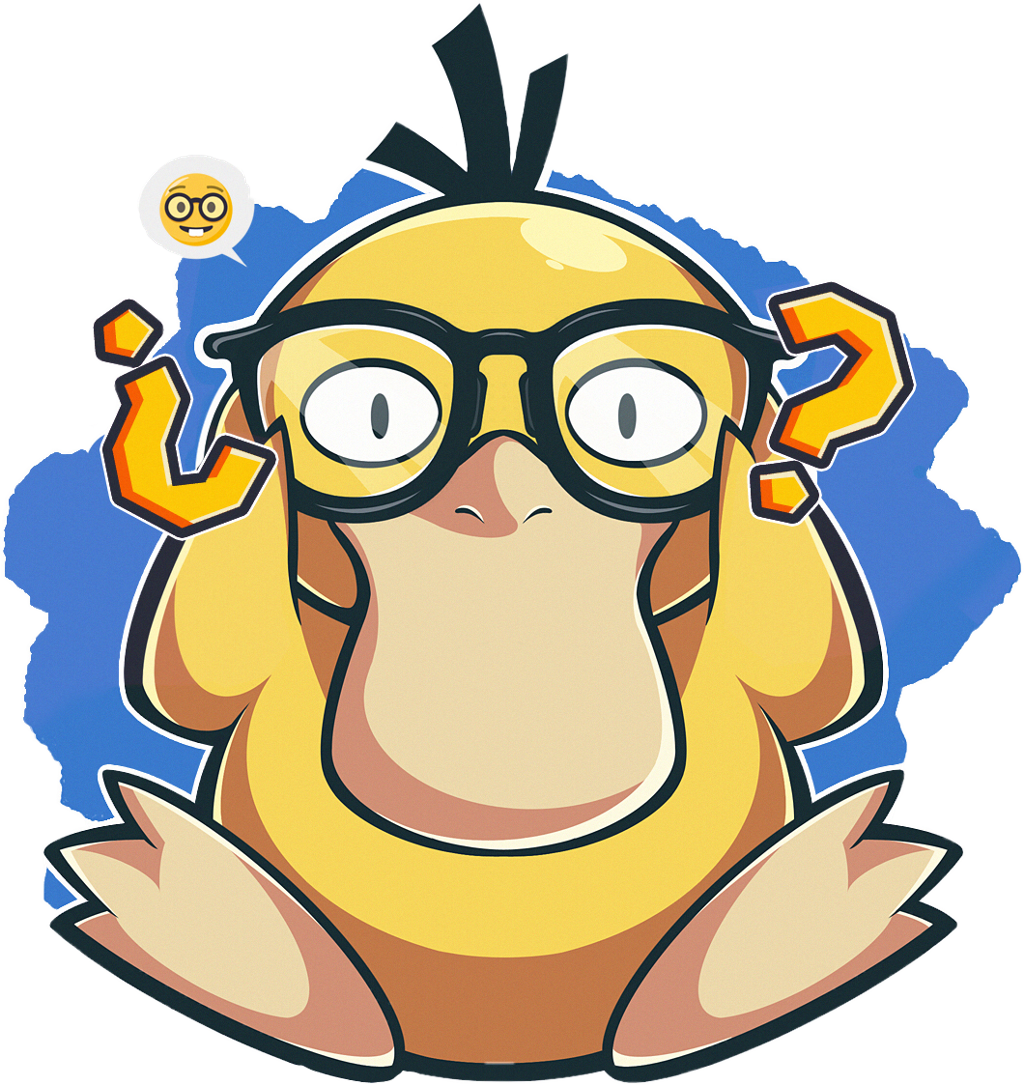Pokemon Psyduck Glasses Freetoedit (1024x1085), Png Download