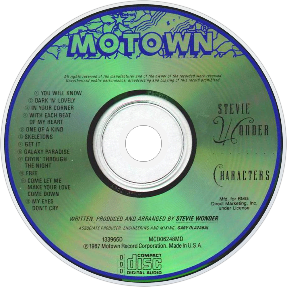Stevie Wonder Characters Cd Disc Image (1000x1000), Png Download