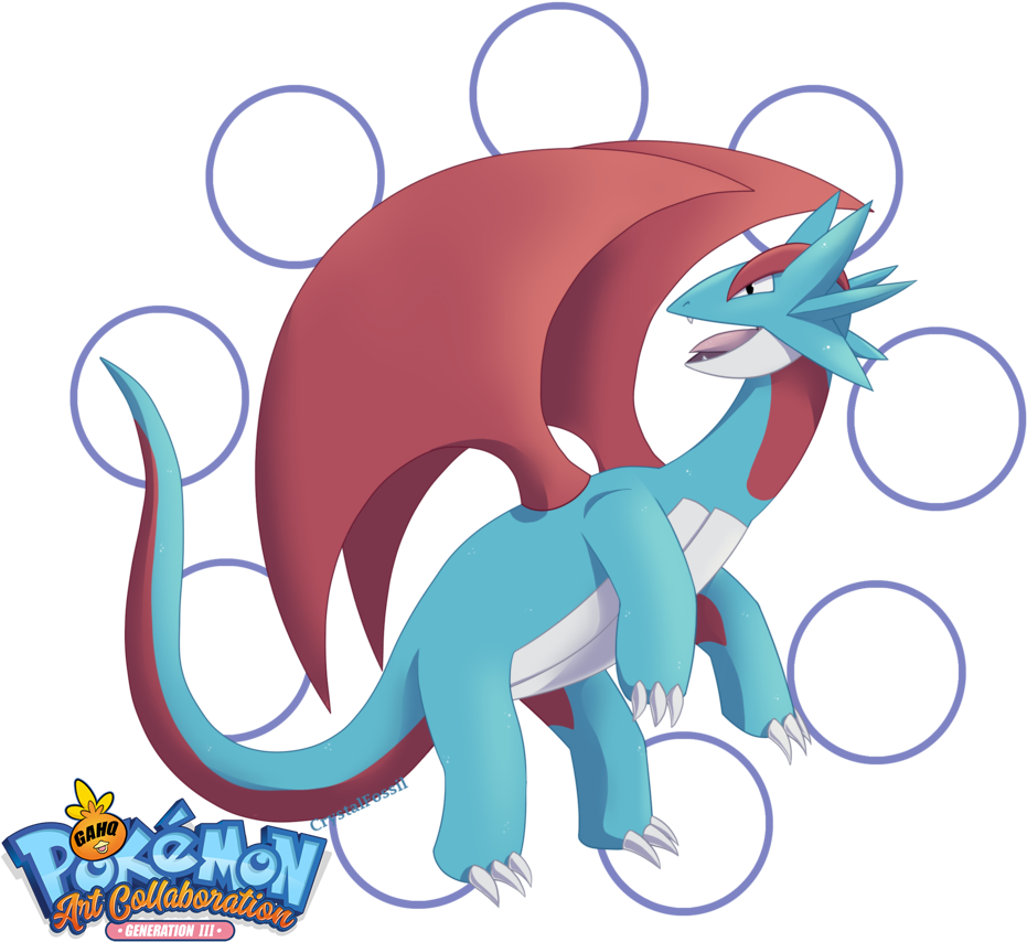 #373 Salamence In Our Pokemon Generation Iii Art Tribute (972x877), Png Download