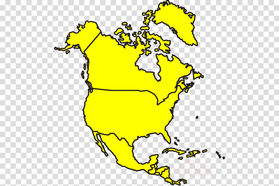 North America Map Clip Art Clipart United States Of (900x600), Png Download