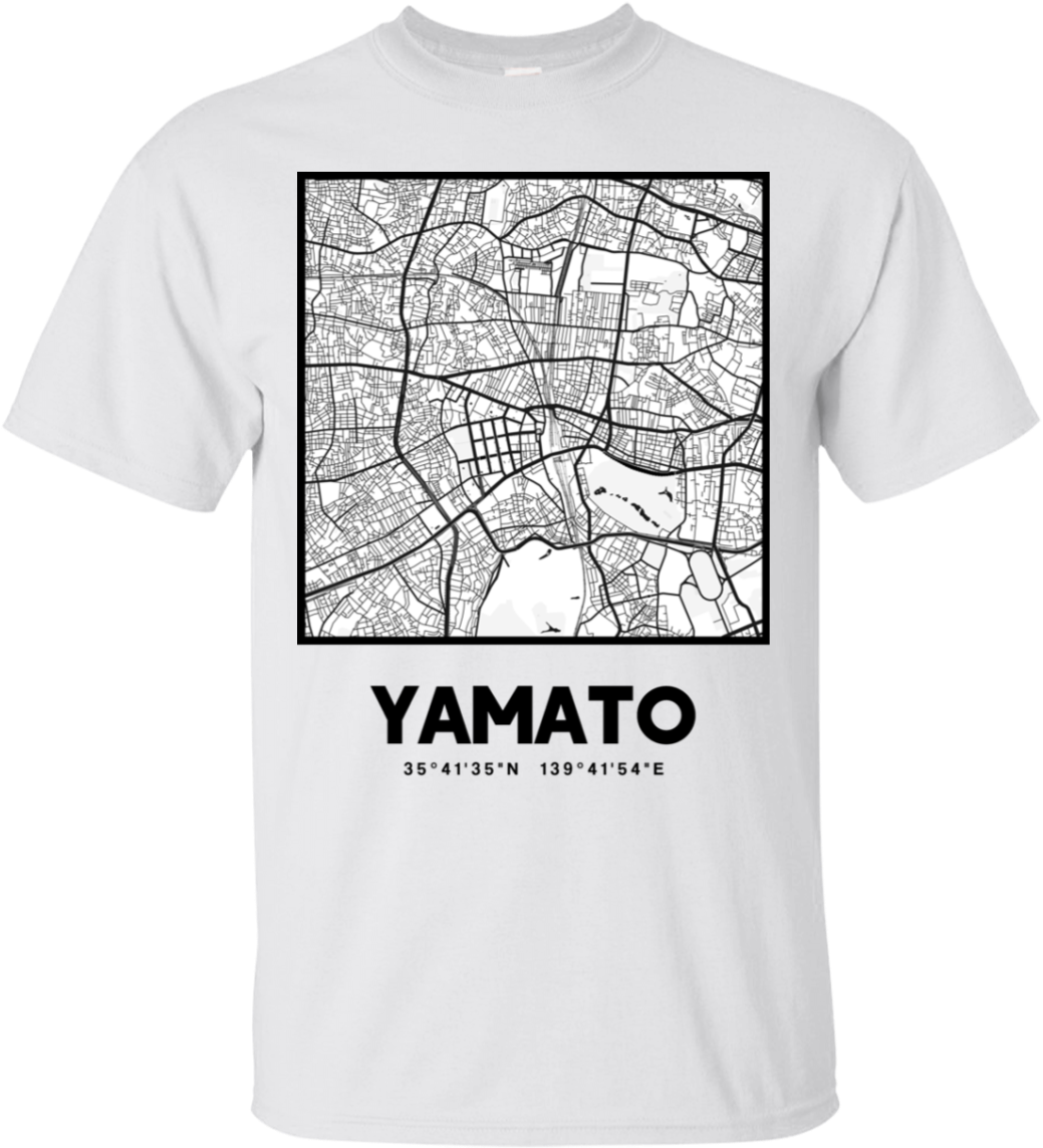 Yamato City Map Ultra Cotton T-shirt (1155x1155), Png Download