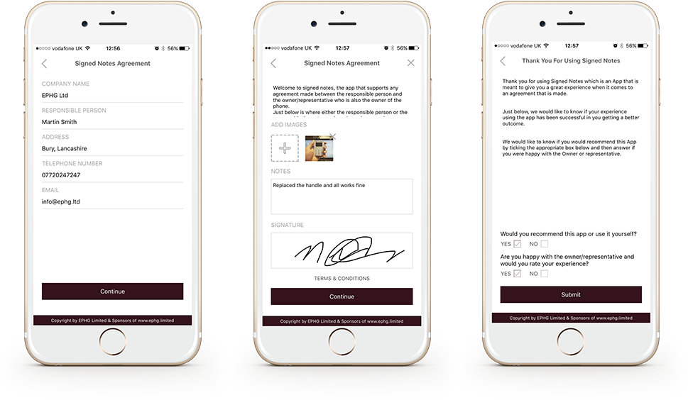 Signed Notes Jobsheet App Development Preston (1100x598), Png Download