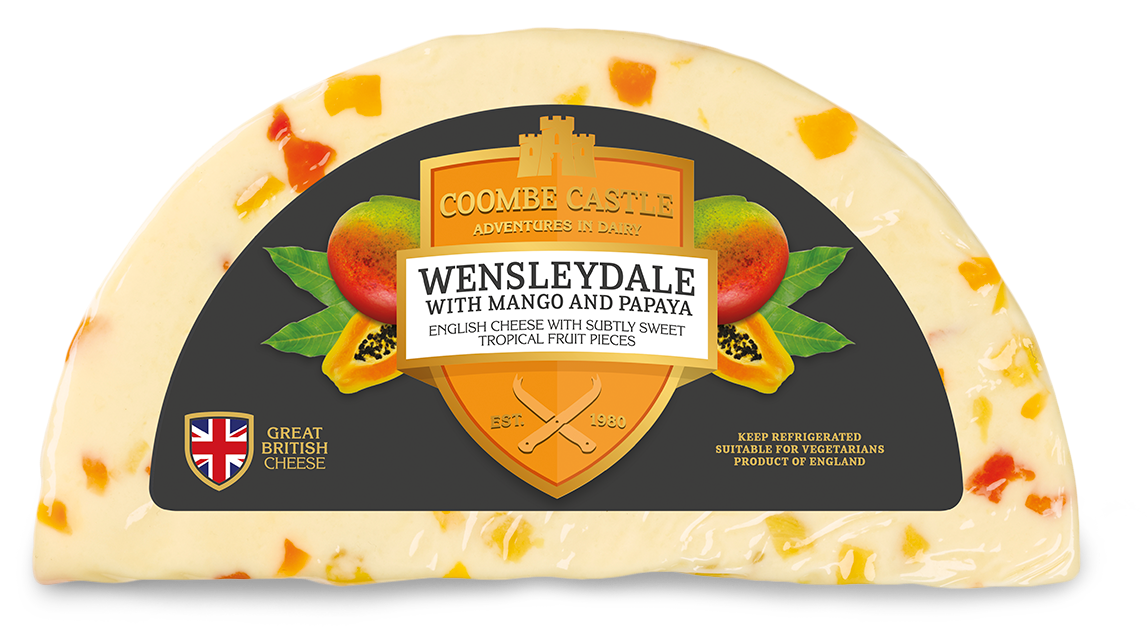 Usa Uk Coombe Castle International Sweet Blends Wensleydale - Label (1220x683), Png Download