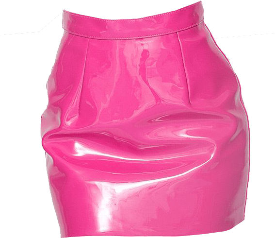 Pink Pvc Skirt Transparent Background Clothing - Skirt (567x560), Png Download
