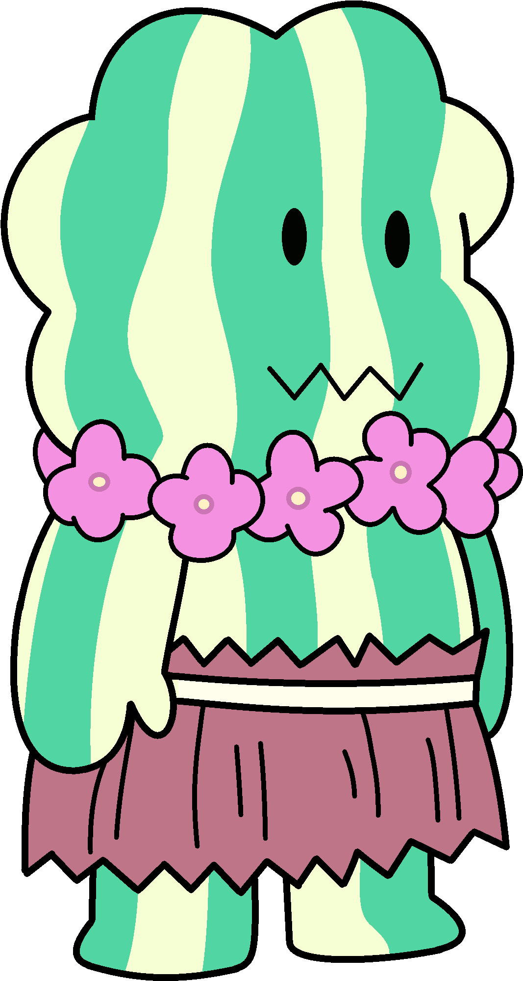 Melonsteven Skirt N Necklace 120516wd - Watermelon Steven (1950x2250), Png Download