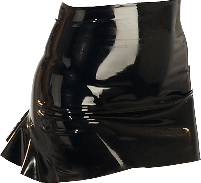 Black Latex Skirt Png (645x588), Png Download