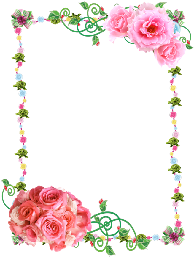 Free Frames Png - Frame Rose (786x1017), Png Download