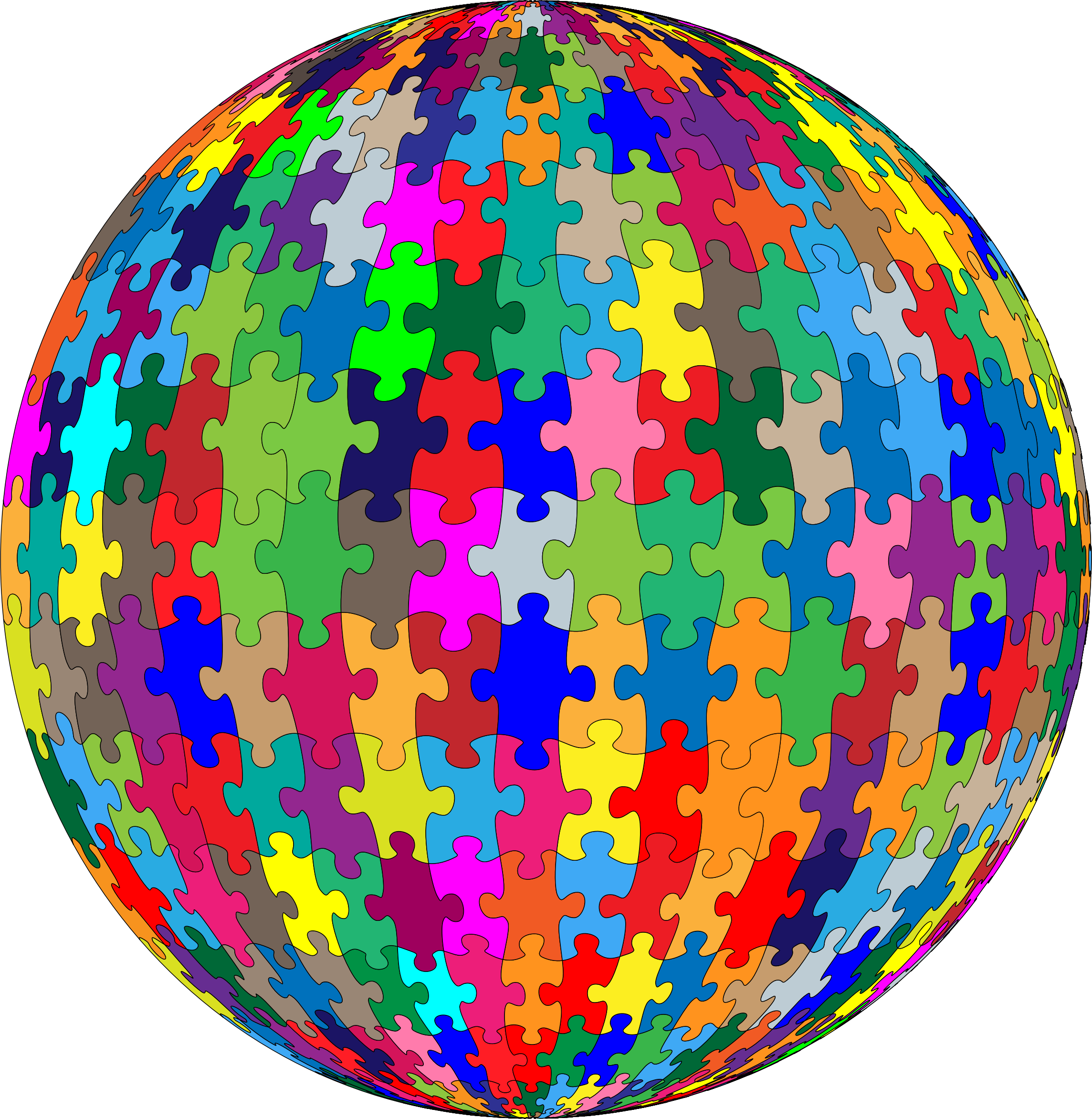 This Free Icons Png Design Of Multicolored Jigsaw Puzzle (2288x2344), Png Download