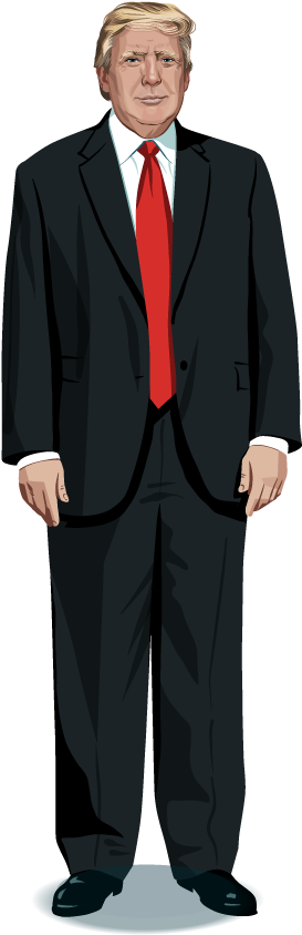 Donald Trump Full Body Png Svg Royalty Free Stock - Trump Full Body Png (300x847), Png Download