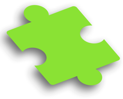 Jigsaw Puzzles Tangram Crossword Computer Icons - Green Puzzle Piece Clip Art (423x340), Png Download