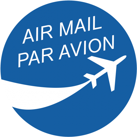 Air Mail,par Avion,logo,icon - Airmail Par Avion Png (500x500), Png Download