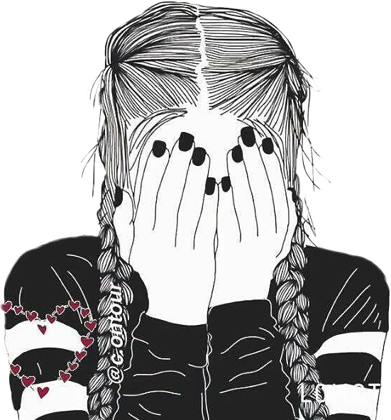 Black & White Blackcolor Black Subscribe Please Mypho - Black And White Girly (551x592), Png Download