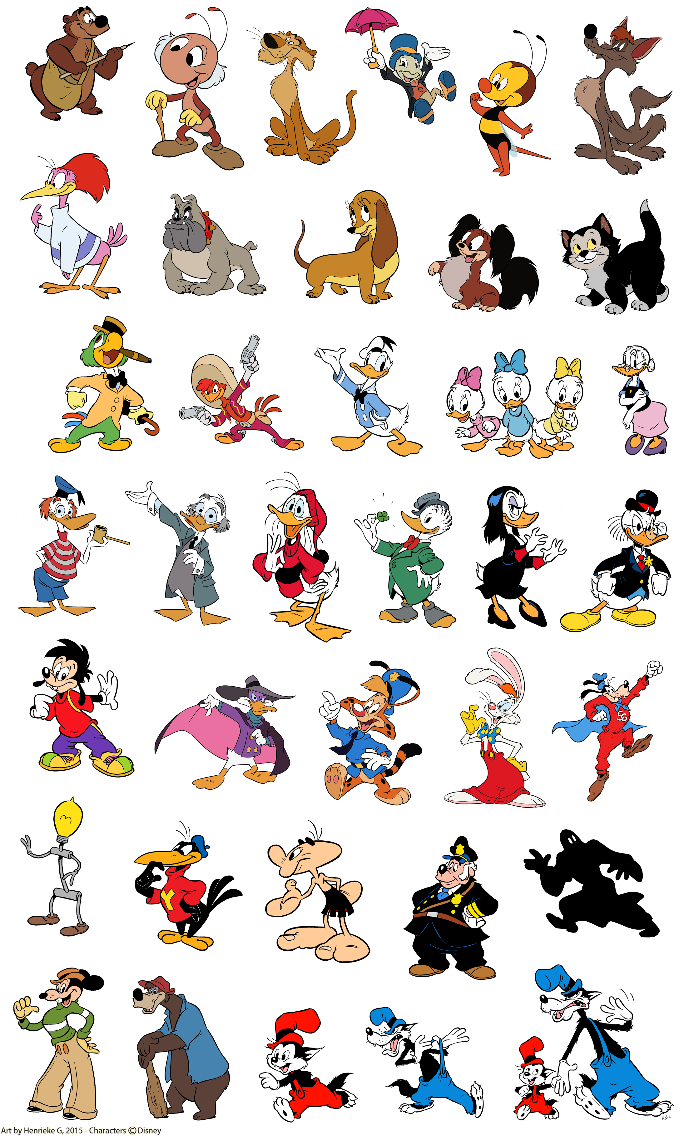 Pile Of Disney Characters - Walt Disney Characters Disney Png (2222x3656), Png Download