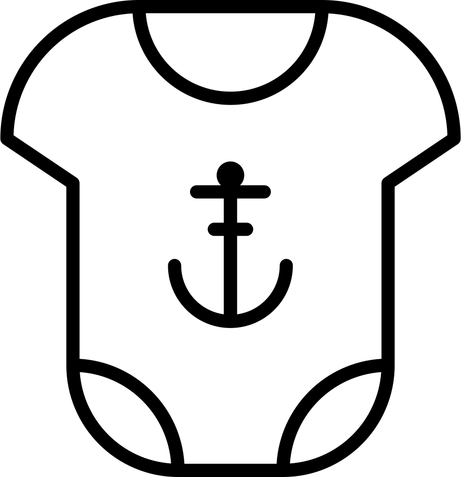 Baby Boy Clothes With Anchor Comments - Baby Boy Clothes Icon Png (948x980), Png Download
