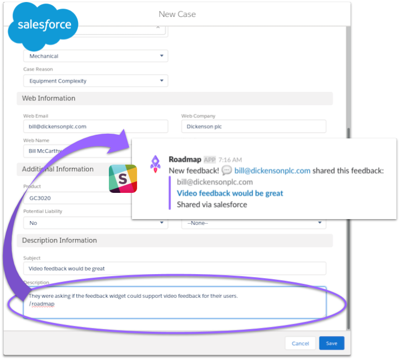 Capture Feedback From Salesforce - Slack (786x719), Png Download