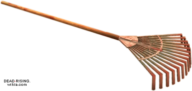 Dead Rising Leaf Rake - Leaf Rake Png (656x313), Png Download