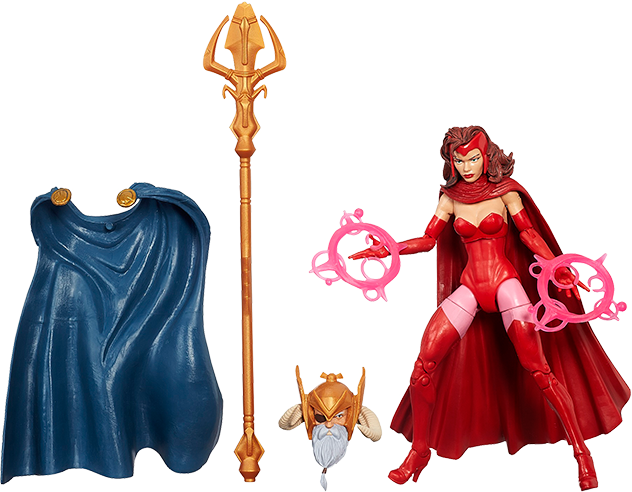 The Avengers Legends Infinite Figure, Scarlet Witch, - Build A Figure The Allfather (632x492), Png Download