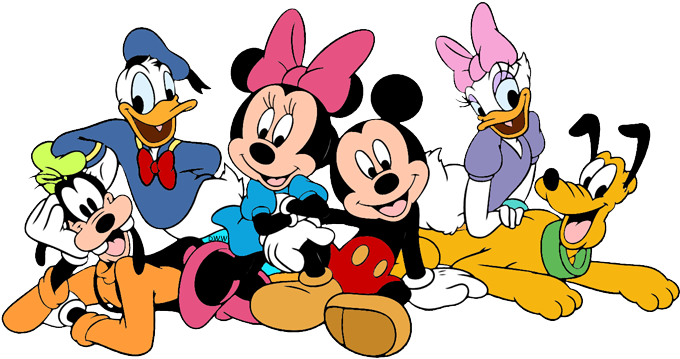 Disney Character Group Clipart For Your App - Png Mickey Mouse Friends (700x366), Png Download