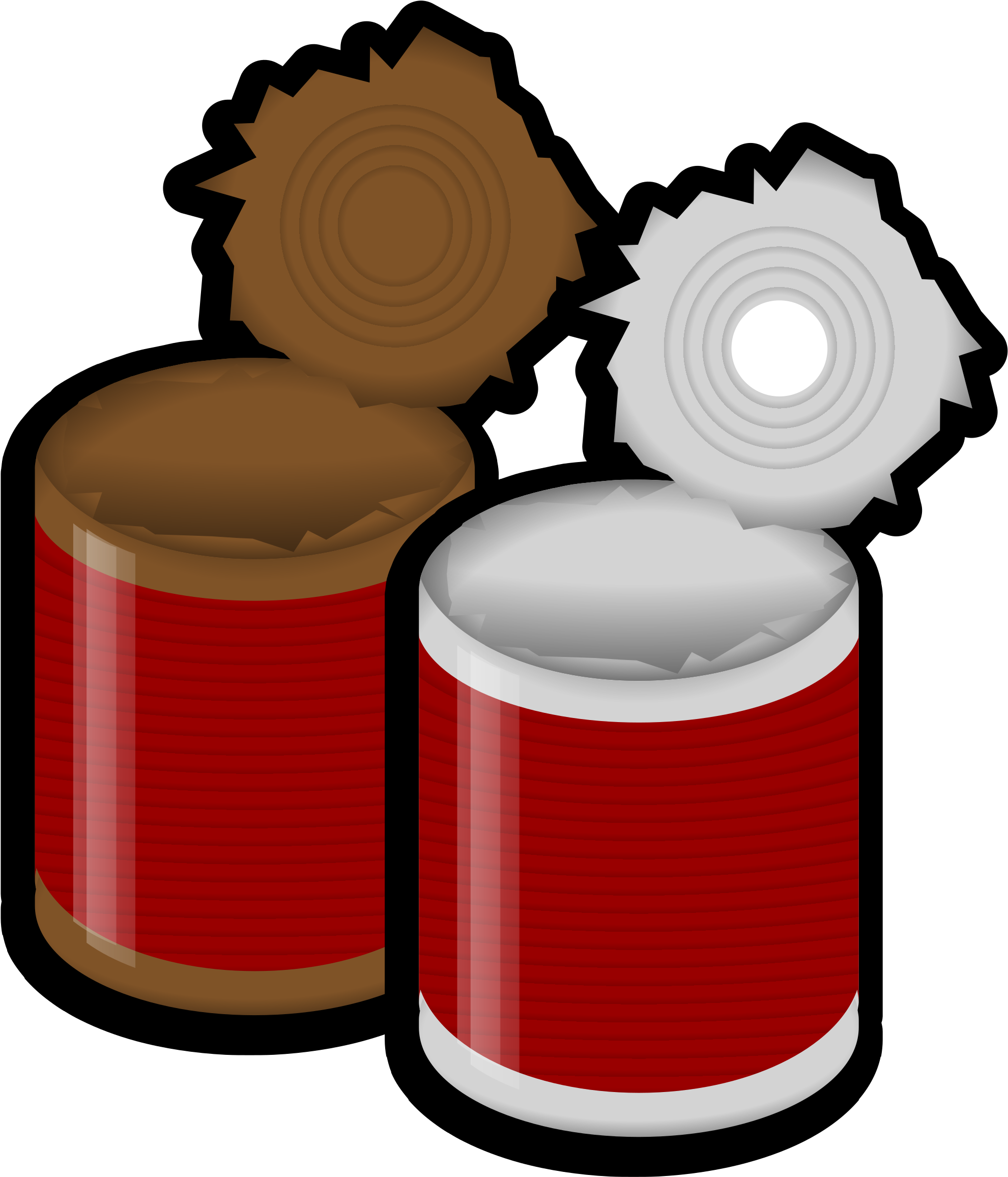 Icons Free And Downloads - Tin Cans Clipart (2400x2400), Png Download