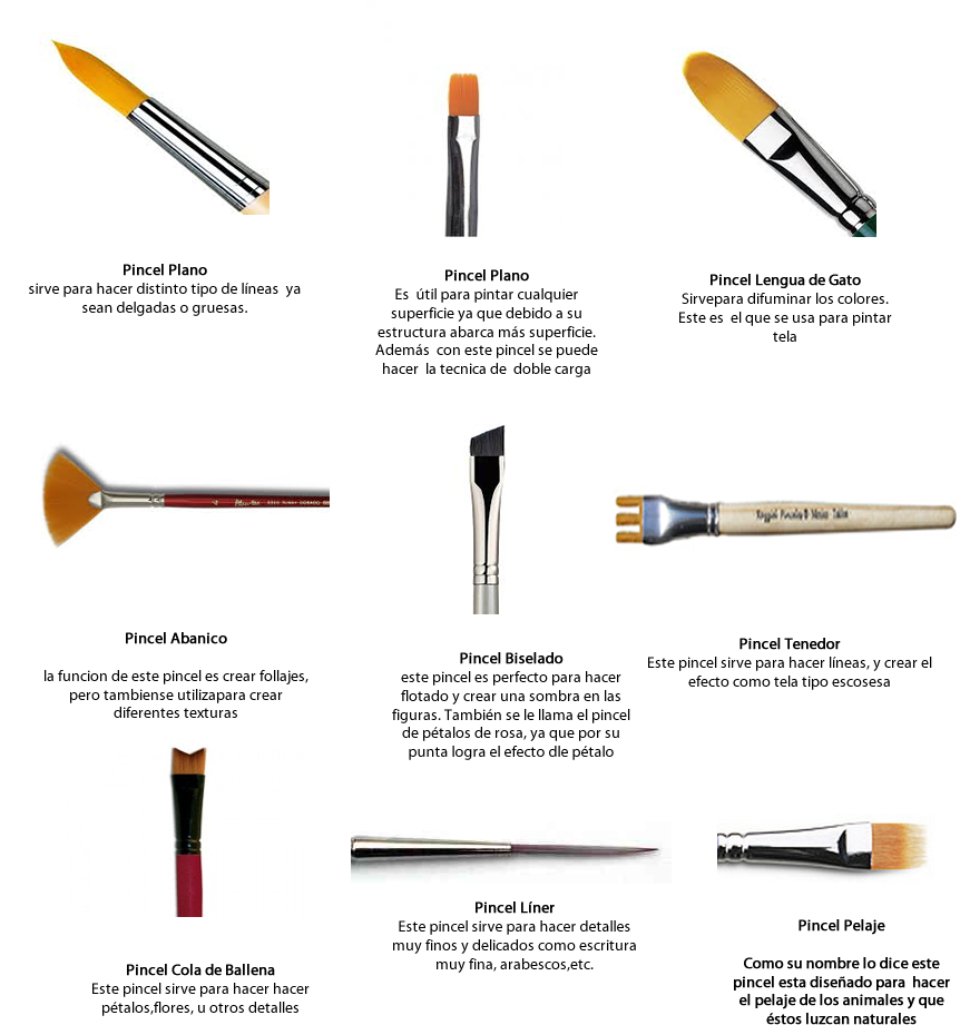 Tipos De Pincel Con Info-manoart Learn Art, Watercolour - Paintbrush (898x1019), Png Download
