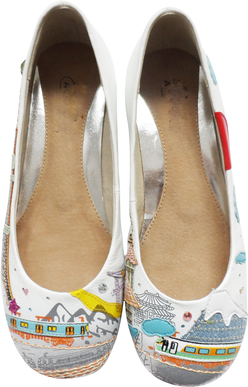 City At Day -lovely Flets - Ballet Flat (1134x1431), Png Download