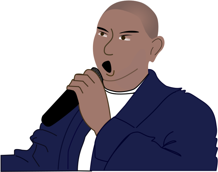 Vector Graphics - Rap Person (500x395), Png Download