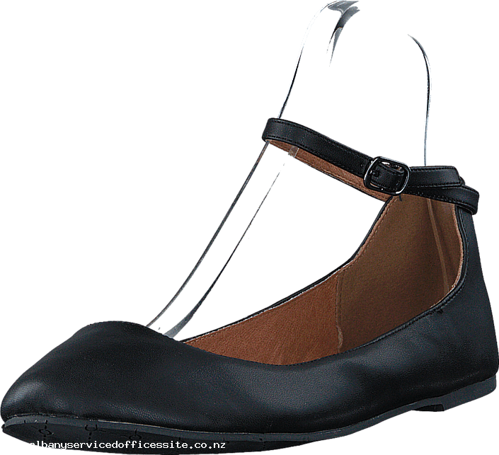 Bianco Ankle Strap Ballerina Black 59062-00 Womens - Shoe (705x643), Png Download