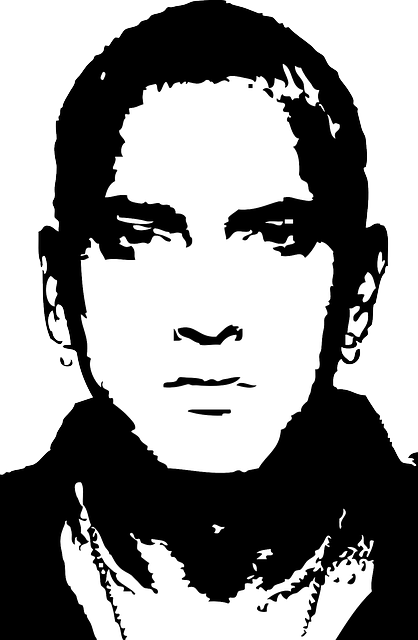 Celebration Music, Rap, Monochrome, Celebrity, Celebration - Eminem Art (418x640), Png Download