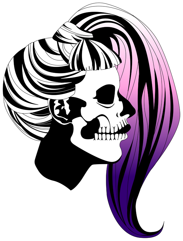 Gaga Skelly By 7ewger - Lady Gaga Skull Tattoo (595x819), Png Download