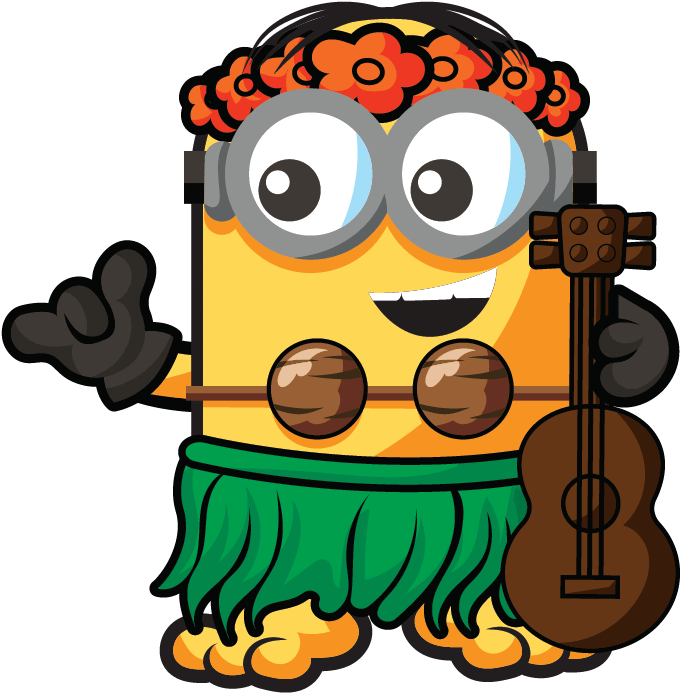 Online Luau Dave Pic - Cartoon (960x961), Png Download