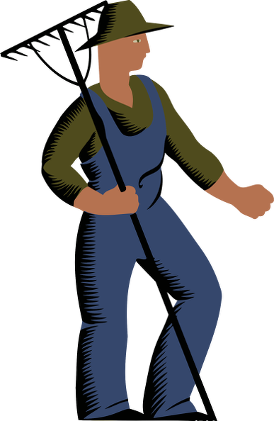 Farm Labourer Clip Art (387x594), Png Download