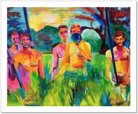 Ready For War - Painting (480x400), Png Download