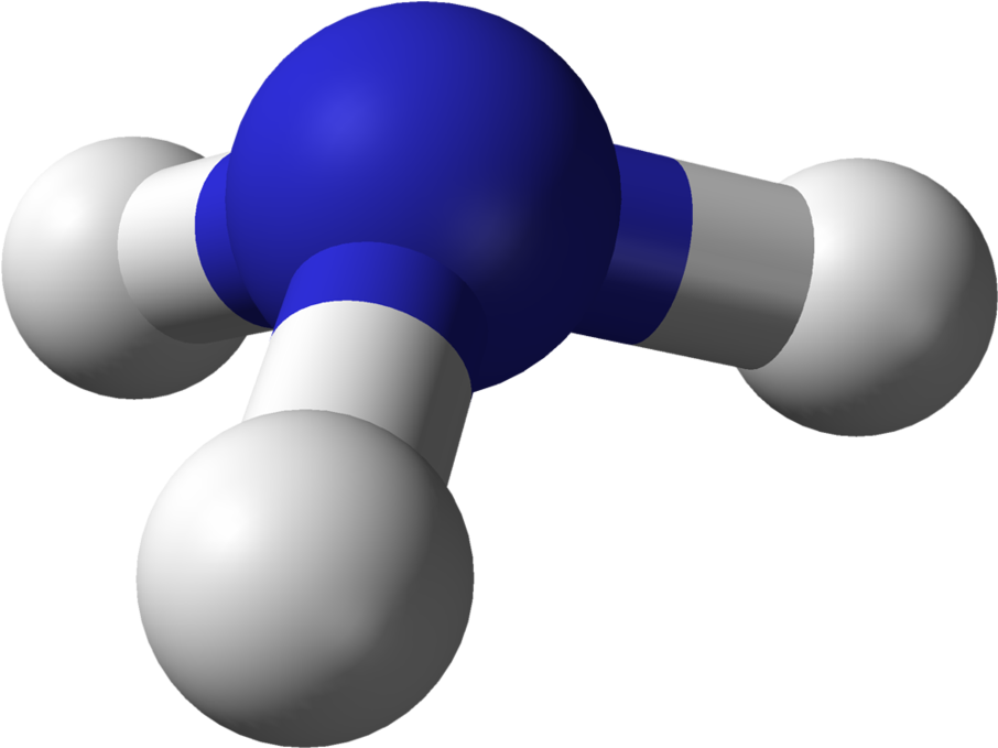 Ammonia 3d Balls A - Ammonia Molecule (995x768), Png Download