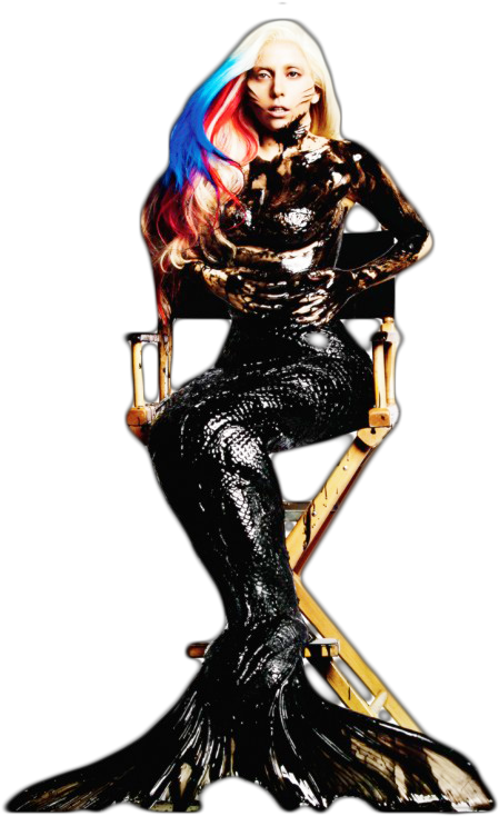 Lady Gaga Oil Mermaid (745x1024), Png Download