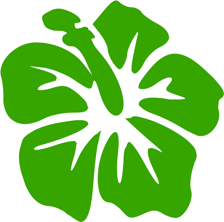 Leaves Clipart Luau - Luau Flowers Green (600x594), Png Download