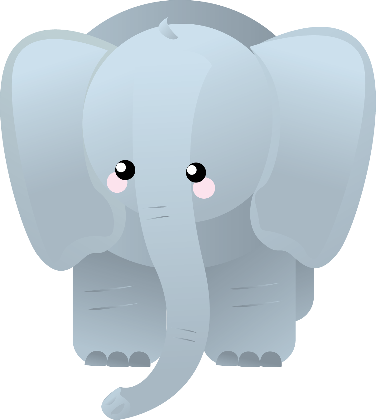 Svg Black And White Stock Clipart Baby Elephant Sad Elephant Cartoon Png Full Size Png Download Seekpng