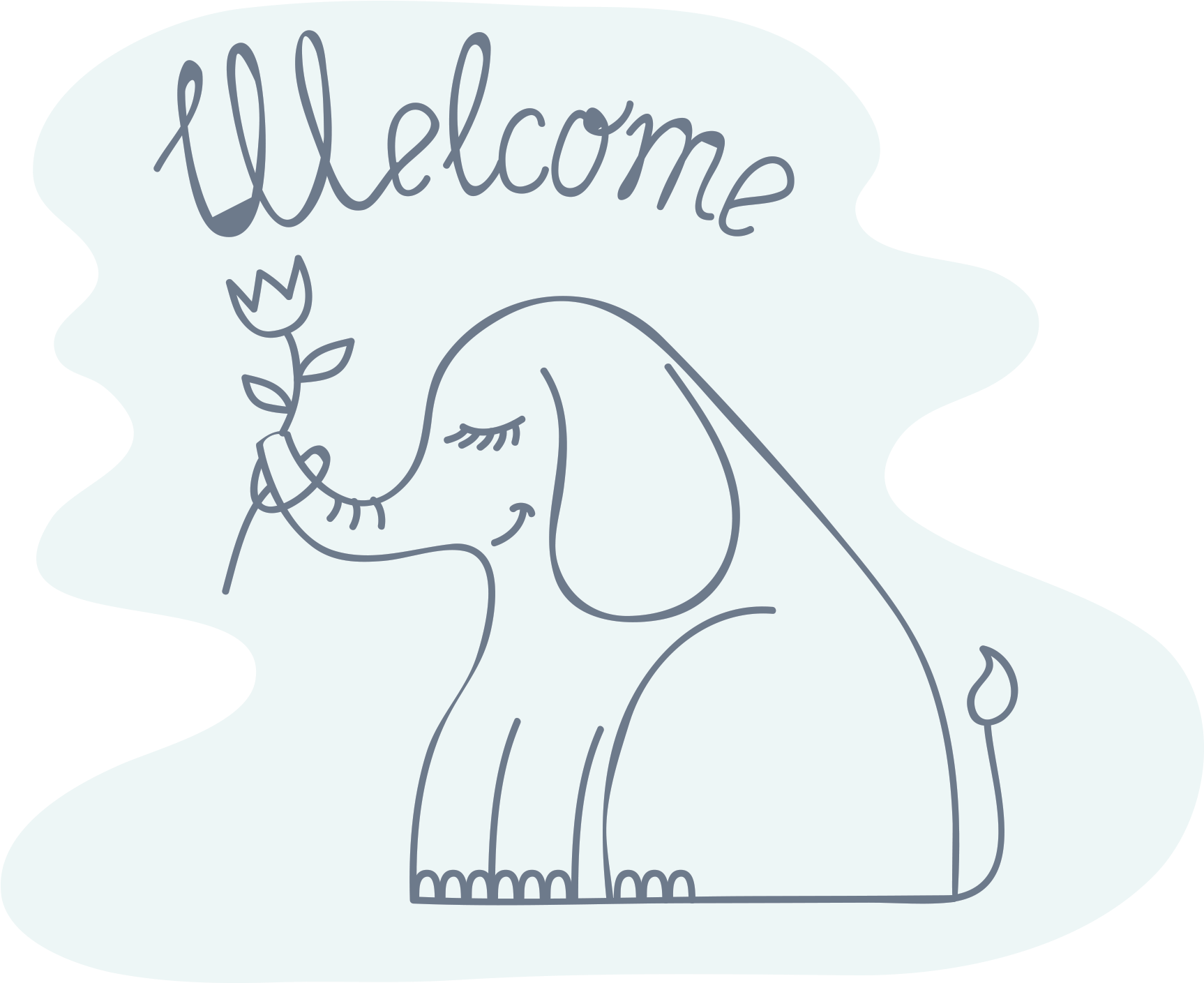 Baby Elephant Clipart - Cartoon (600x600), Png Download
