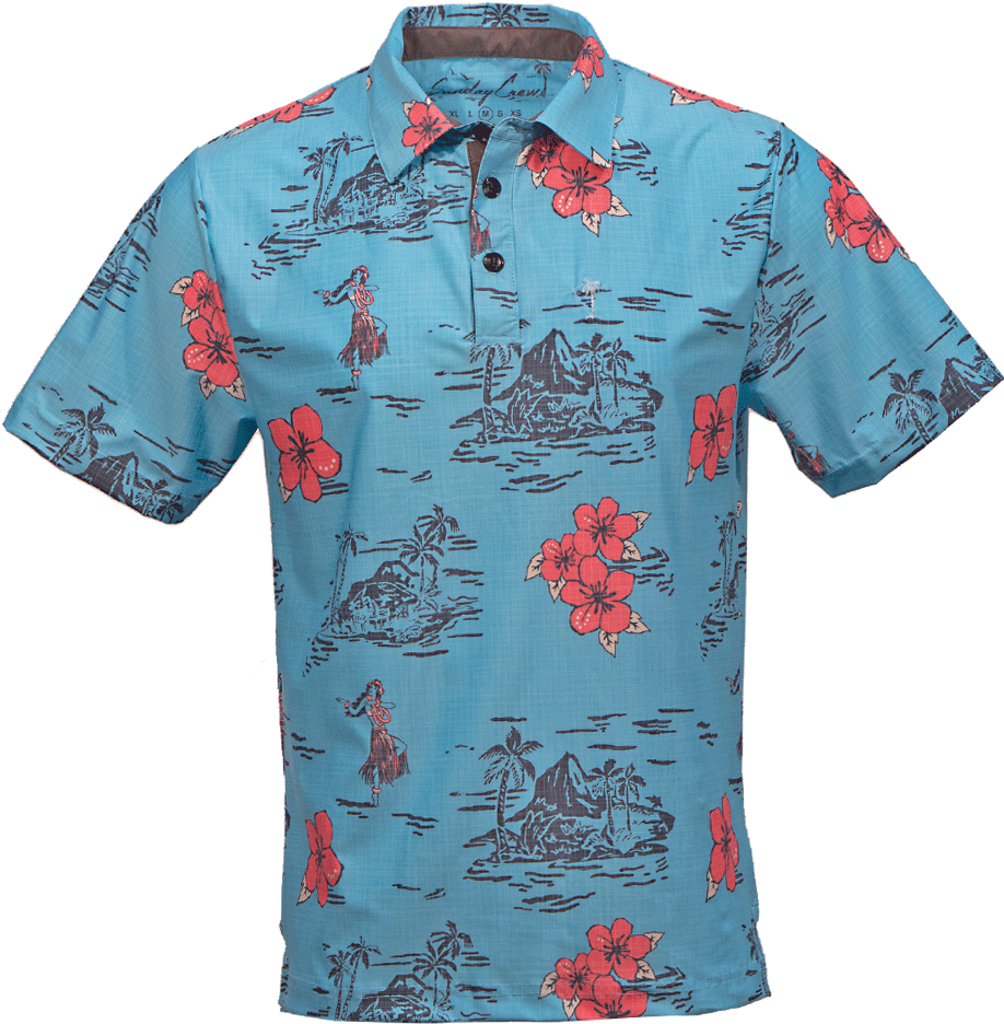 Retro Luau - Polo Shirt (920x967), Png Download